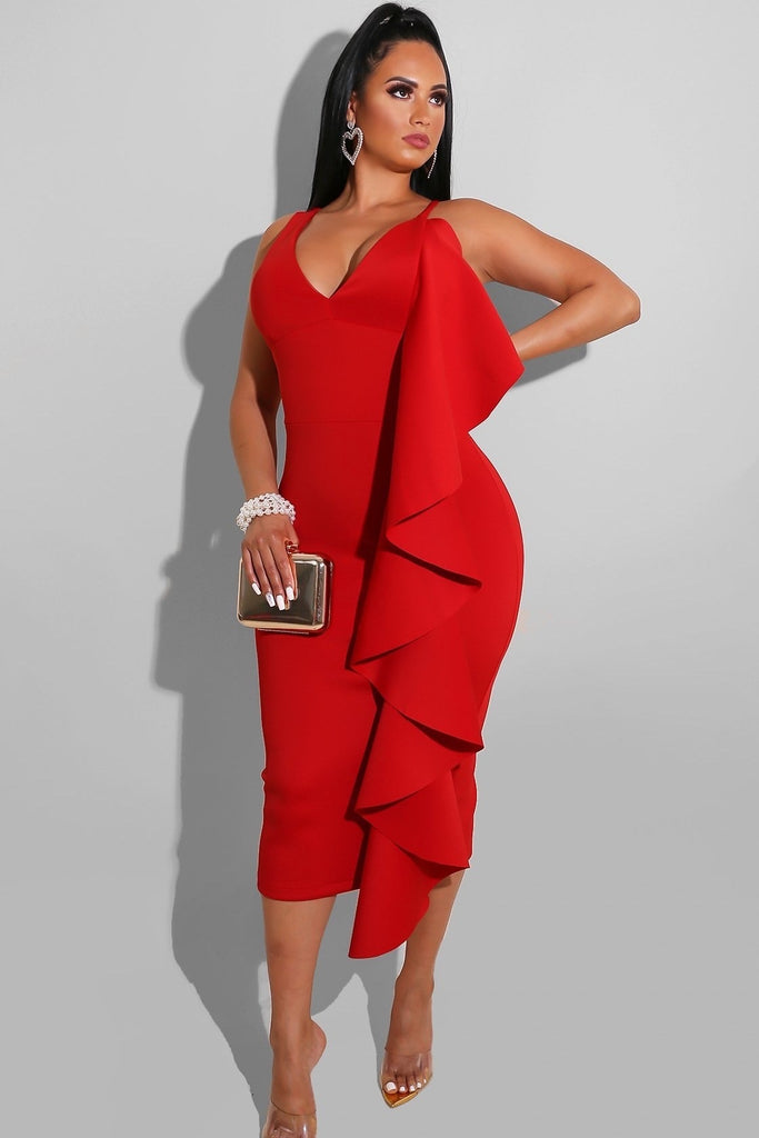 VESTIDO MIDI CARMIN ESTOLA