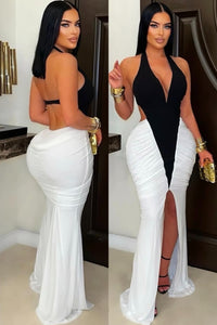 MAXI VESTIDO ARIADNA DRAPEADO SIRENA