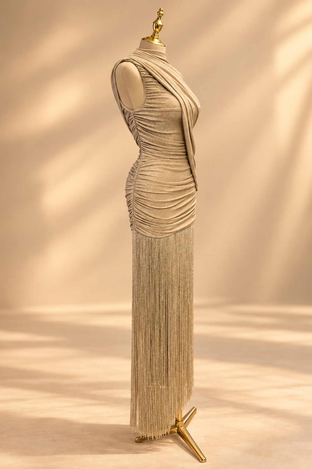 VESTIDO ORO DIANA BARBILLAS GLITTER