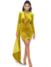 VESTIDO ALTA GAMA GRACYN VELCET ORO