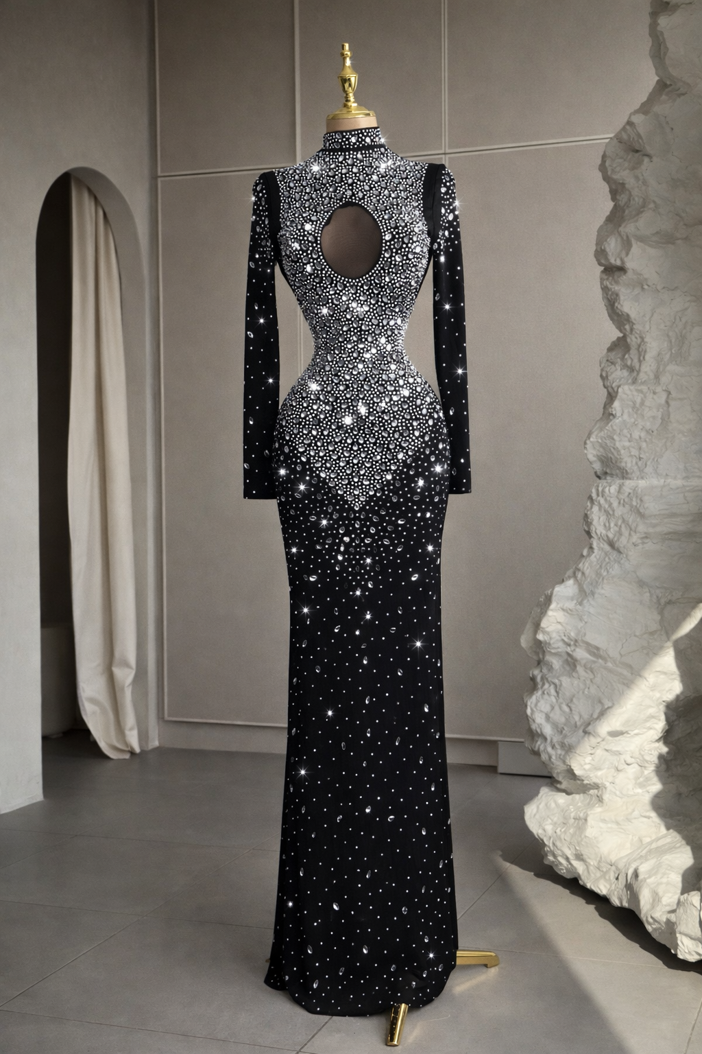 MAXI VESTIDO VENICE CRISTALES