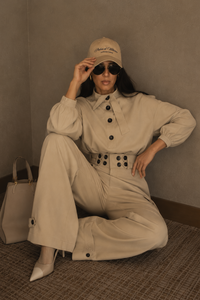 CONJUNTO MANUELA PANTALON TOP GABARDINA