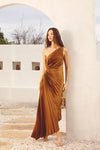 MAXI VESTIDO SERENA BRONCE PLISADO