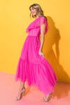 MAXI VESTIDO CANDY PINK TULLE