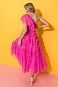 MAXI VESTIDO CANDY PINK TULLE