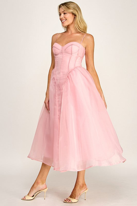 MAXI VESTIDO BABY PINK ORGANZA