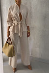 SET CONJUNTO LINO MARBELLA NATURAL