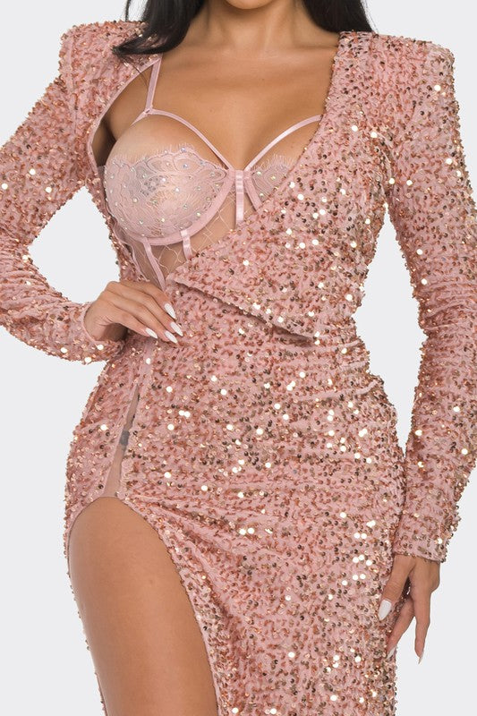 Vestido Color Palo De Rosa Corto Encaje Vestidos Color Rosa Palo