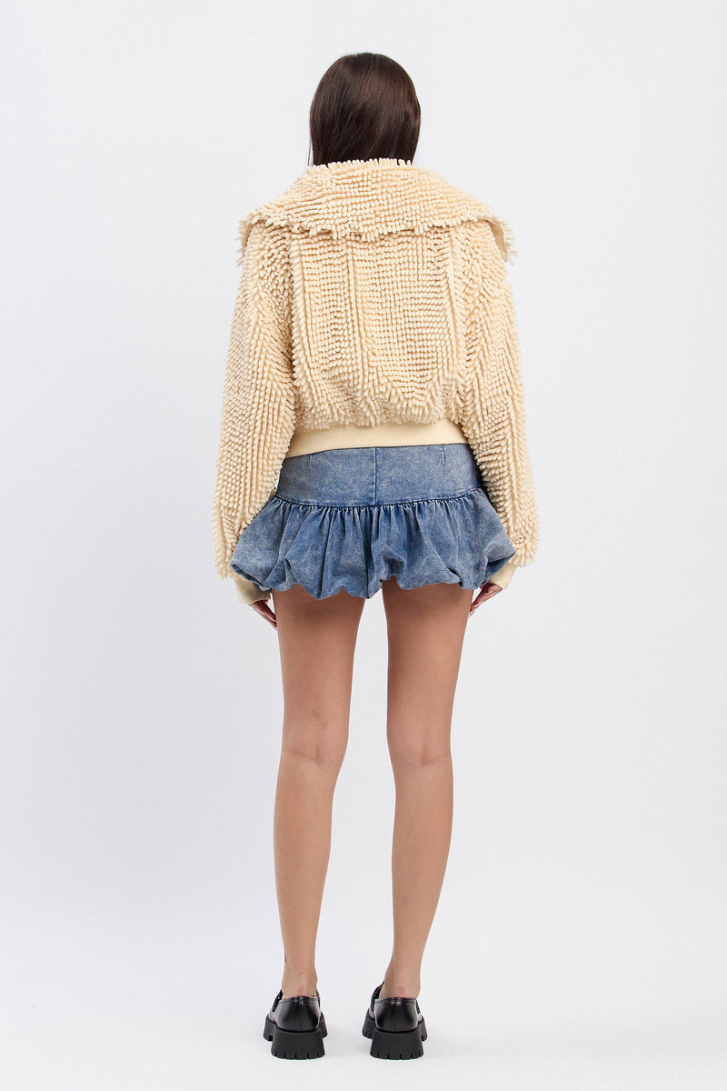 CHAMARRA BEIGE CIERRE