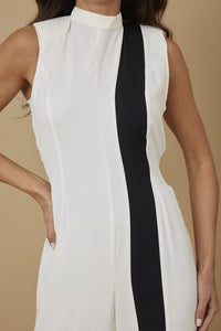 JUMPSUIT PALAZZO LINEA BLANCO/NEGRO