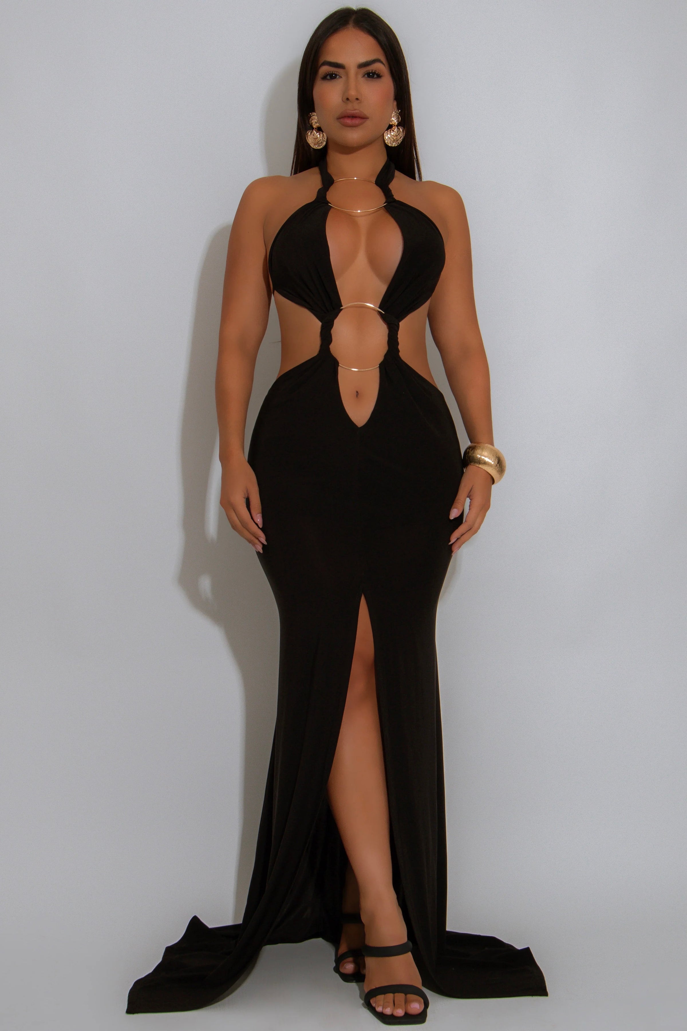 MAXI VESTIDO SEDUCCION  NEGRO