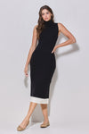 VESTIDO ABY TEJIDO NEGRO BLANCO