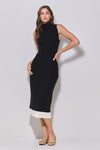 VESTIDO ABY TEJIDO NEGRO BLANCO
