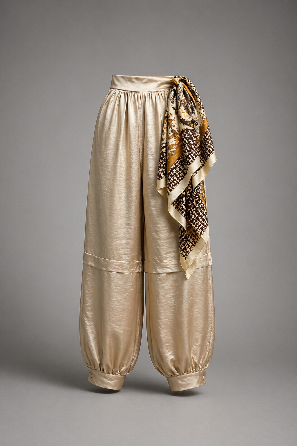 PANTALON SATIN JOGGER MASCADA DORADO