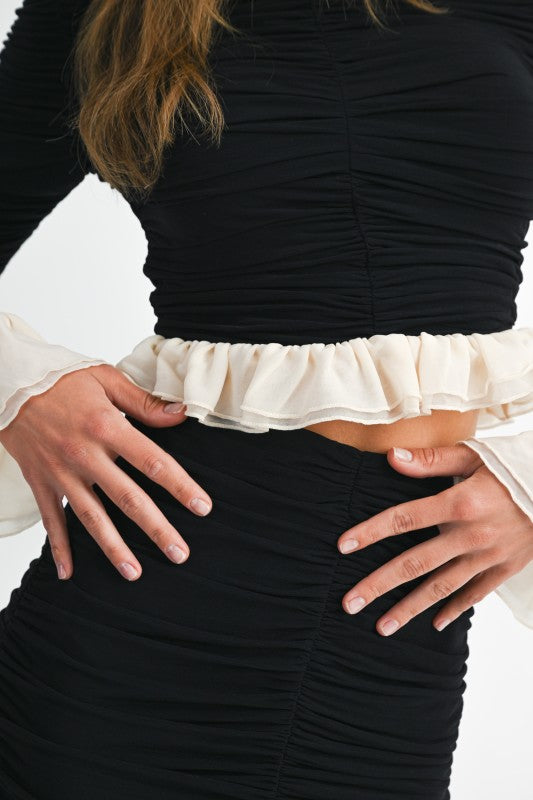 CONJUNTO SET DIXIE NEGRO/NUDE