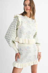 SET CONJUNTO GARDEN SUETER FALDA