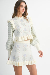 SET CONJUNTO GARDEN SUETER FALDA