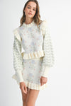 SET CONJUNTO GARDEN SUETER FALDA