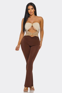 JUMPSUIT COCKTAIL STRAPLESS CAFE
