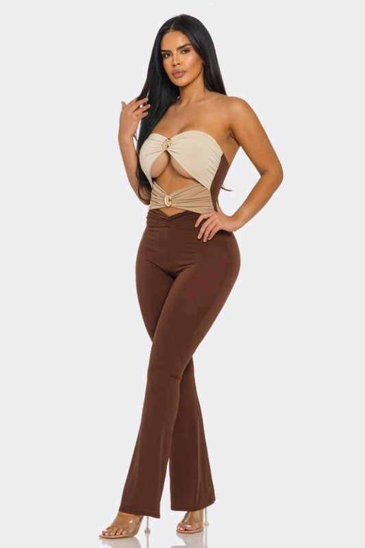 JUMPSUIT COCKTAIL STRAPLESS CAFE