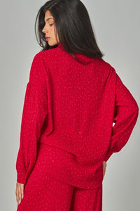 SET CONJUNTO ROJO BRILLOS