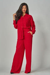 SET CONJUNTO ROJO BRILLOS