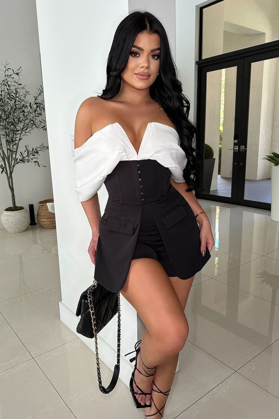 ROMPER YVONNE DUO BLANCO NEGRO