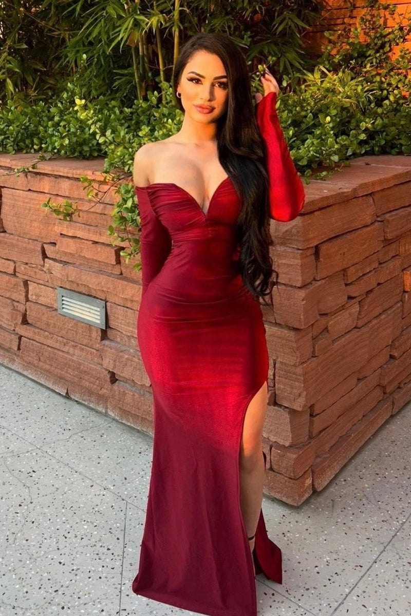 MAXI VESTIDO LEXY VINO SIRENA