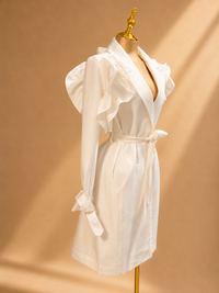 GABARDINA LOLA BLANCA RUFLE