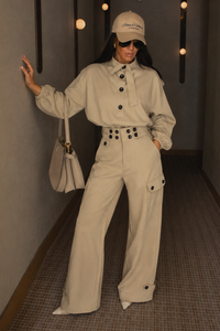CONJUNTO MANUELA PANTALON TOP GABARDINA