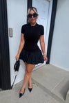 VESTIDO MAURY POLO NEGRO ONDULADO