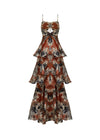 MAXI VESTIDO VOLANTES ORGANZA