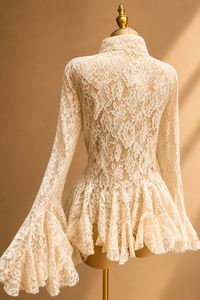 BLUSA ENCAJE VALENTINO BEIGE