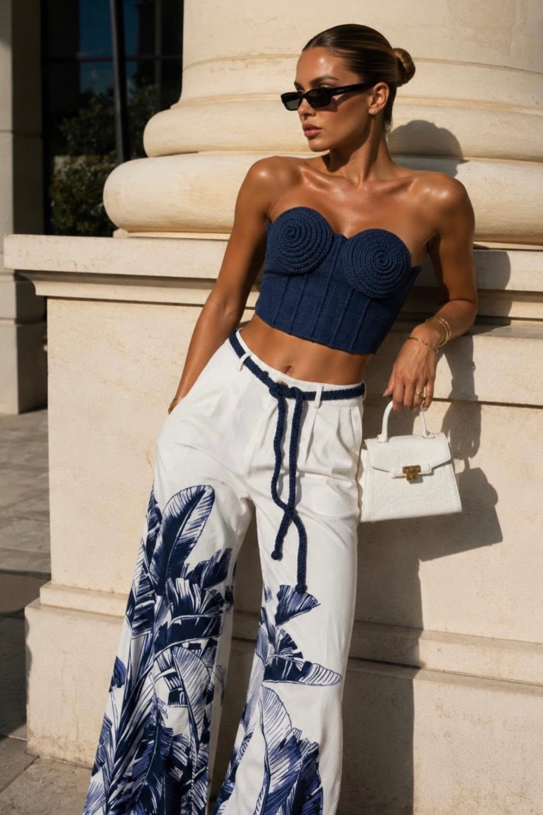 CONJUNTO SET PALMERA AZUL
