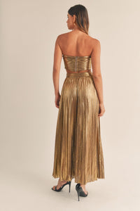 MAXI SET GOLD METALICO TOP-FALDA