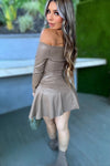 VESTIDO NIZY PIEL CAMEL