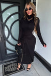 VESTIDO TANIA  NEGRO MOÑO