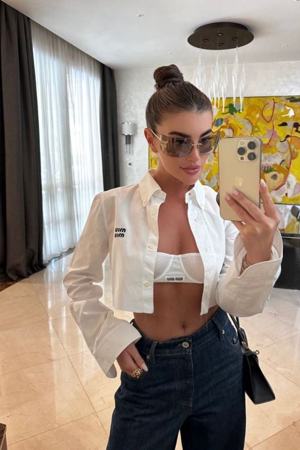 CAMISA Y TOP MIU MIU BLANCA