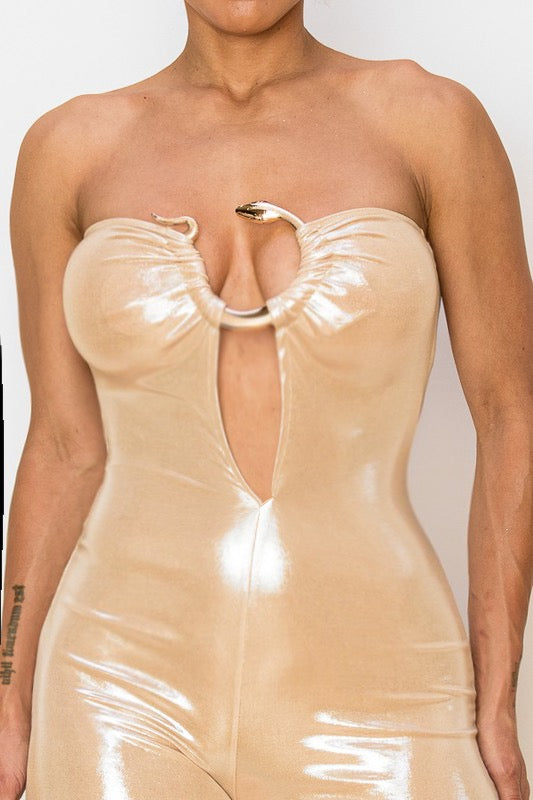 JUMPSUIT METALICO SERPIENTE GOLD