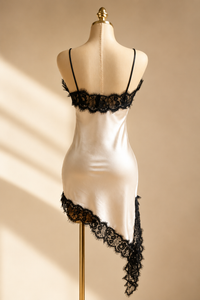 BLUSON LENCERO NEGRO/NUDE SATIN