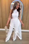 JUMPSUIT-SET NOELIA MESH HALTER BLANCO
