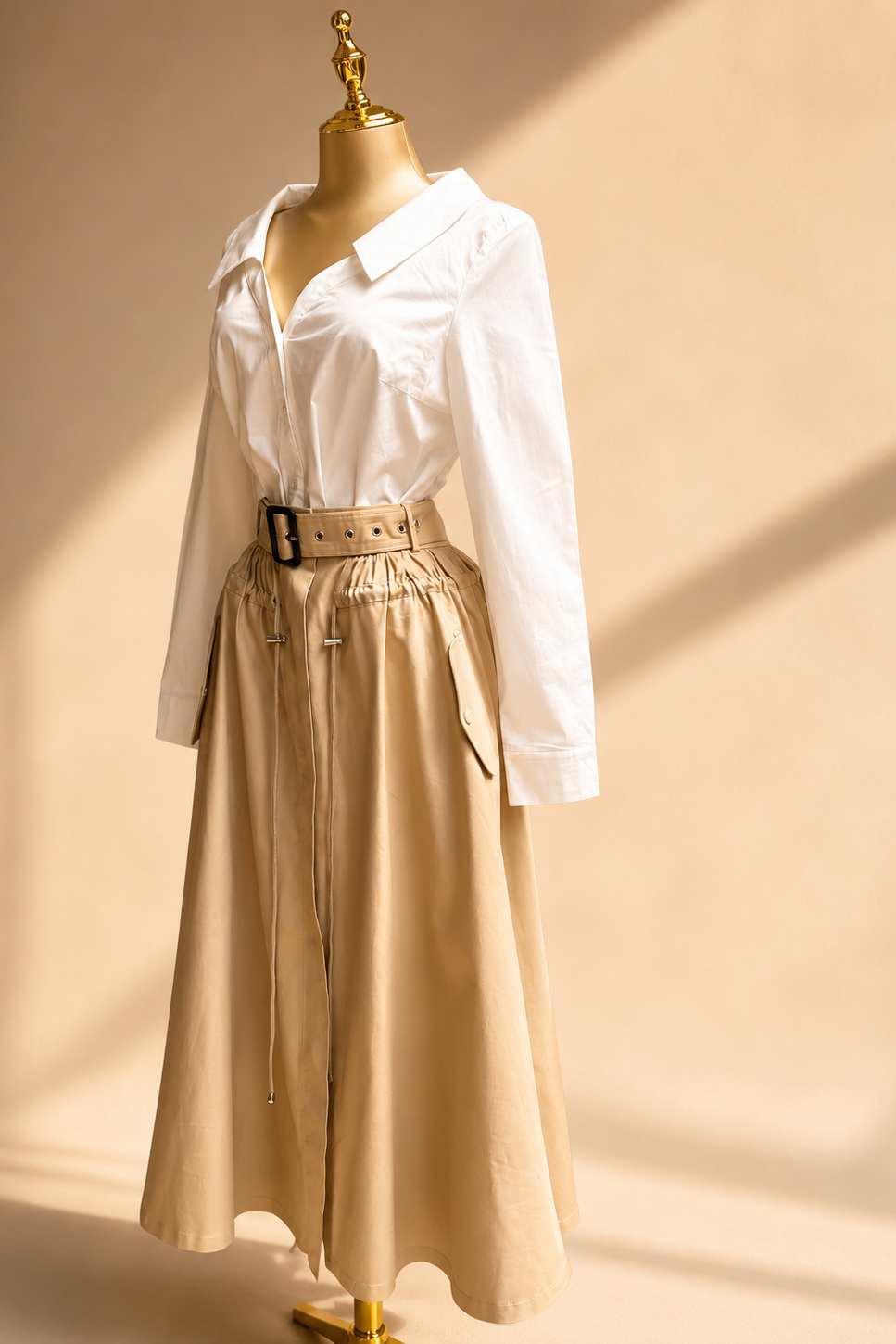 SET MAGNOLIA BLANCO/BEIGE FALDA