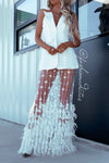 SET TRAJE DIBBA PLUMAS BLANCO