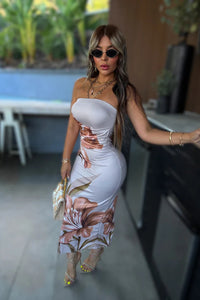 VESTIDO ORQUIDEA ENTALLADO GRIS