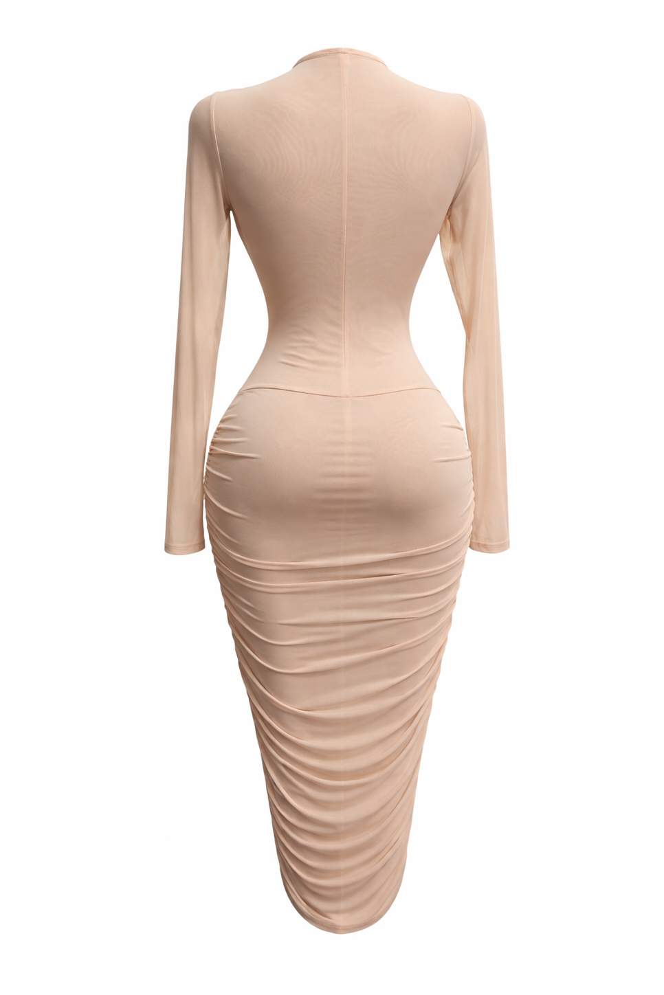 VESTIDO NATURAL DRAPEADO