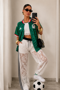 SET SPORT MEXICO JERSEY,TOP Y PANTALON BLANCO