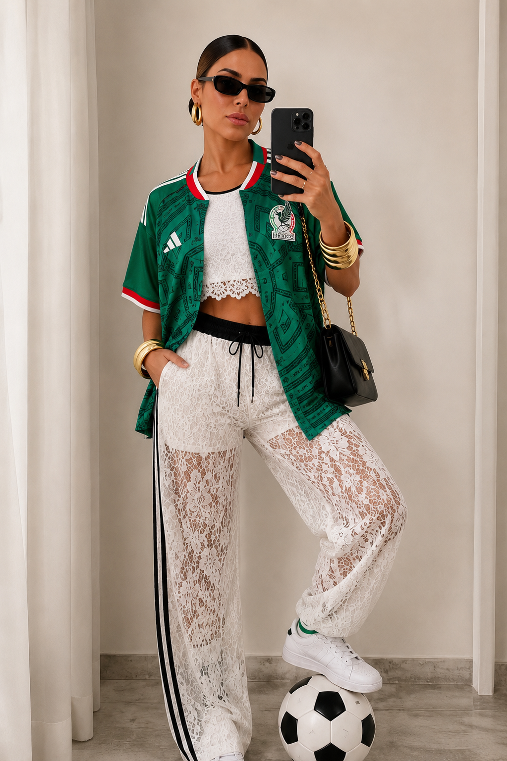 SET SPORT MEXICO JERSEY,TOP Y PANTALON BLANCO