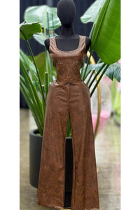 SET COWGIRL CAMEL BORDADO