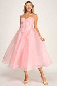 MAXI VESTIDO BABY PINK ORGANZA