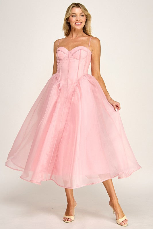 MAXI VESTIDO BABY PINK ORGANZA